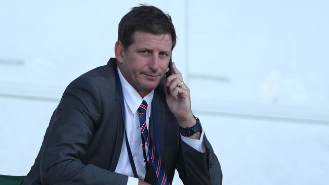 Michael Kasprowicz at the Prime MinisterÕs XI vs South Africa match, a day-night one-day at Manuka Oval in Canberra. Picture Kym Smith