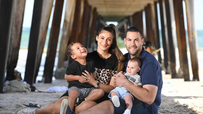 Marc and Lori Maresca with children Frankie and Lui. Picture: Tricia Watkinson