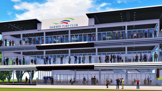 An artist’s impression of the Darwin Turf Club grandstand at Fannie Bay racecourse