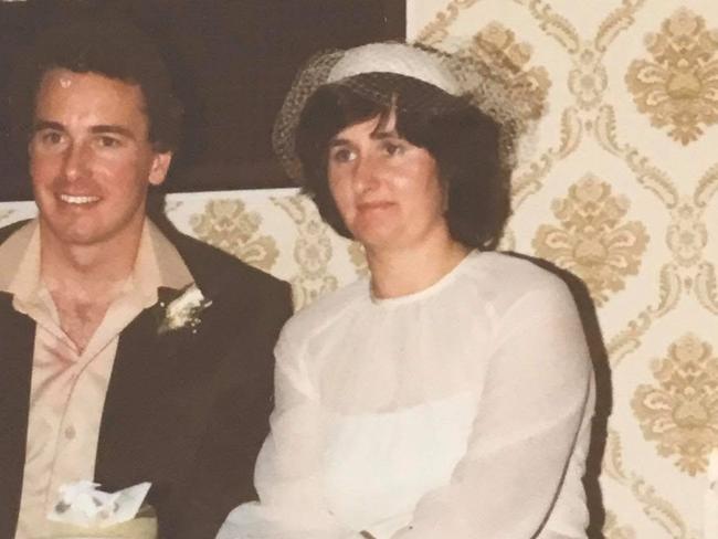 Sandra and Clinton French on their wedding day. She said her husband had always been very supportive.