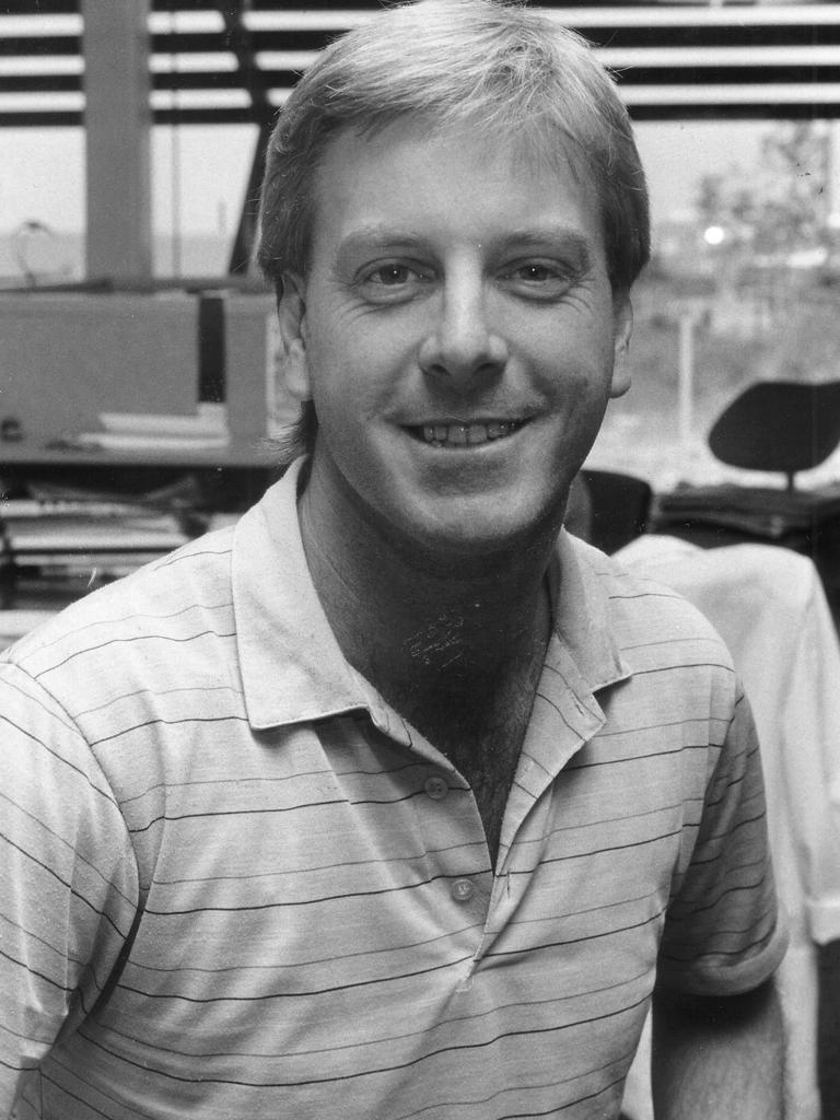  As an ABC sports commentator in 1987. 