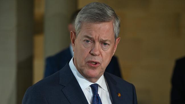 23/12/2024: Deputy Premier of QueenslandDeputy Premier of Queensland Jarrod Bleijie and Health Minister Tim Nicholls announce New South Wales Infrastructure specialist Sam Sangster is appointed to assess the  Hospital Capacity Expansion Program  hold a press conference at State Parliament this morning.  Brisbane. pic: Lyndon Mechielsen/Courier Mail