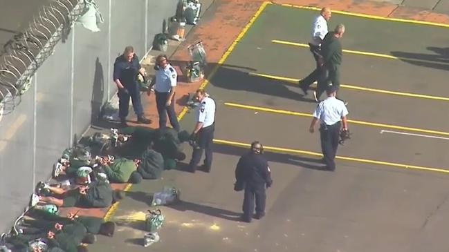 The fight broke out in the hospital wing of the jail. Picture: 9 News