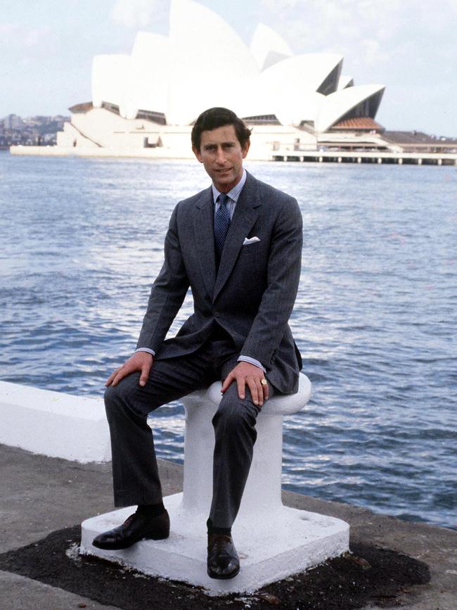 Prince Charles in front of the Opera House. Picture: Getty Images