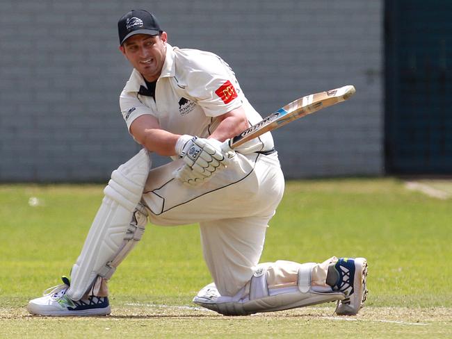 Penrith Batter John Di Bartolo. Penrith Cricket Club play North Sydney at Howell Oval in Round Three of the first grade competition