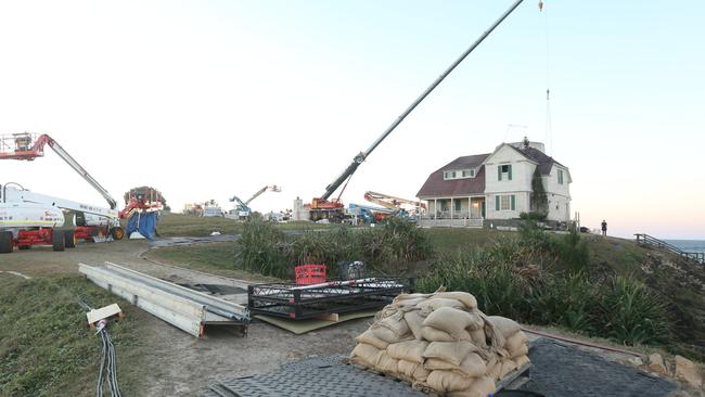 The Aquaman movie set at Hastings Point. Picture Mike Batterham