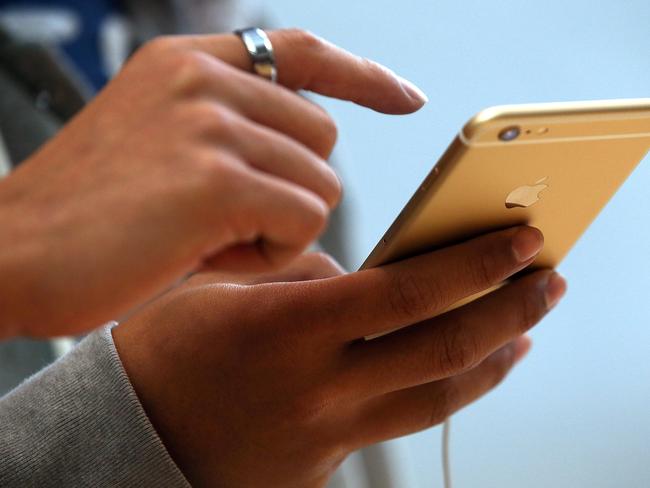 Unused ... iPhones are also not being used by government departments. Picture: Getty Images/AFP