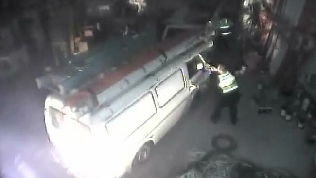 CCTV footage shows Ahokava and two accomplices smash their way out of a Tullamarine warehouse before a police officer, pinned against a wall, shot the 23-year-old dead.