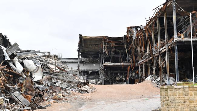 The damage to Thomas Foods abattoir at Murray Bridge. Picture: AAP/Keryn Stevens