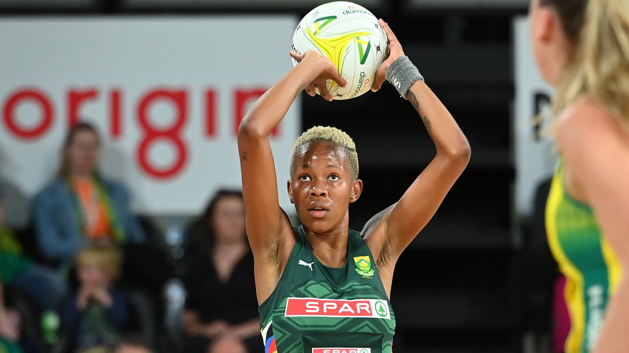 Kamogelo Maseko delivered an MVP performance for South Africa against the Diamonds. (Photo by Albert Perez/Getty Images)