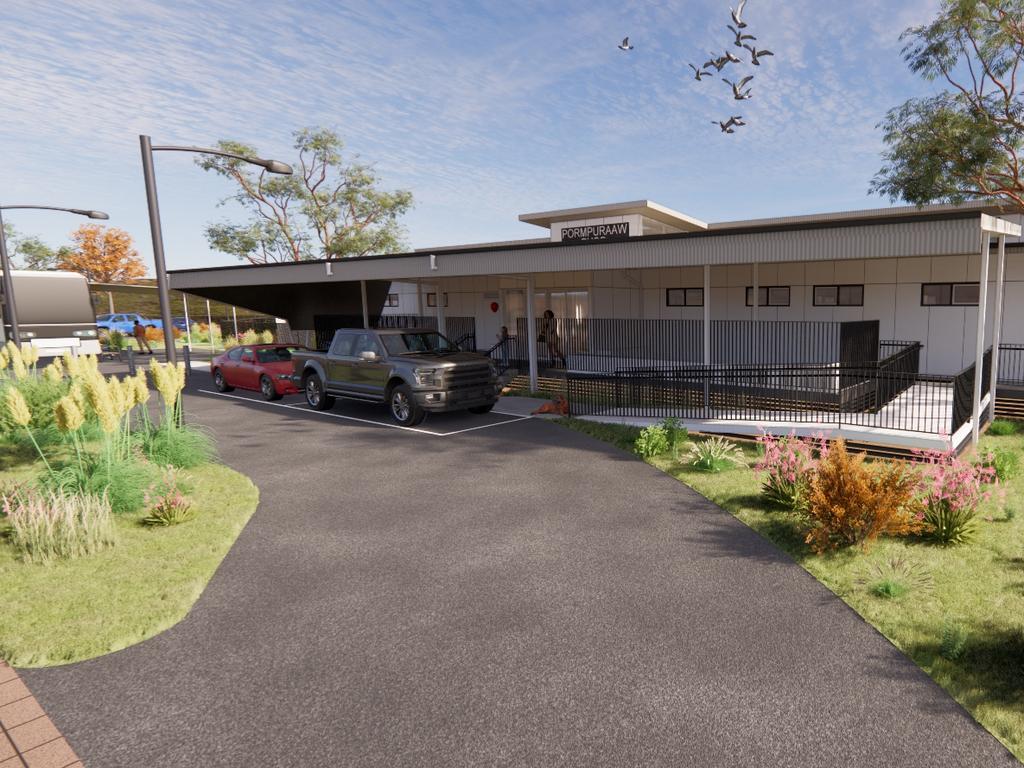 An artist's impression of the Pormpuraaw Primary Healthcare Centre has been released with construction expected to start in the coming months.