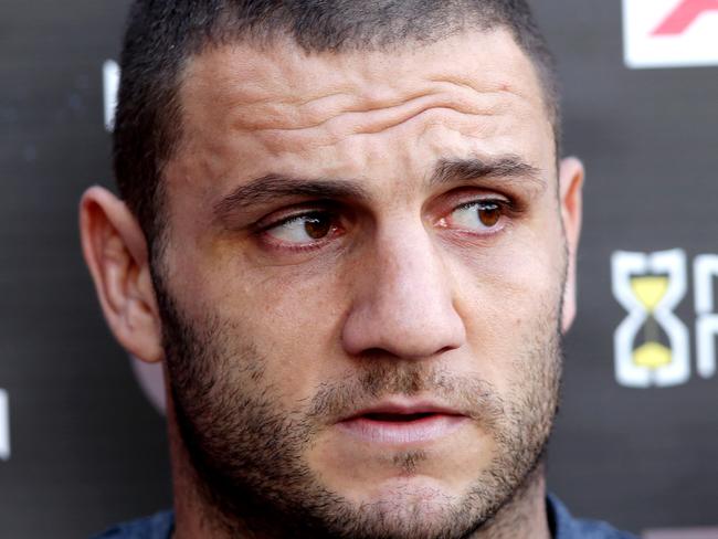 Robbie Farah press conference after today's Wests Tigers training session at Concord Oval,Concord.Picture Gregg Porteous