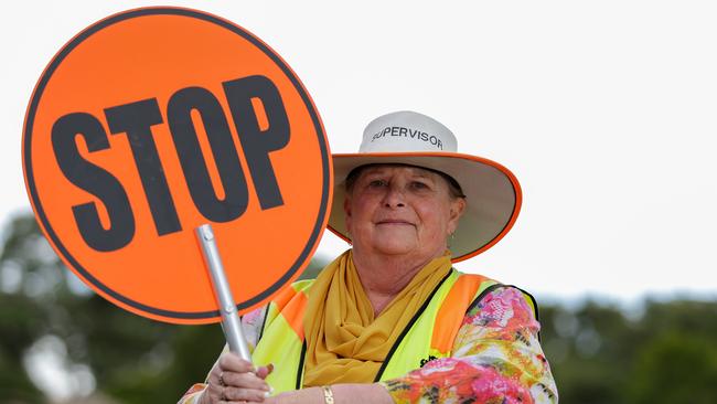 School crossing guard Toni Wilson says they have been forgotten during the pandemic. Picture: George Salpigtidis