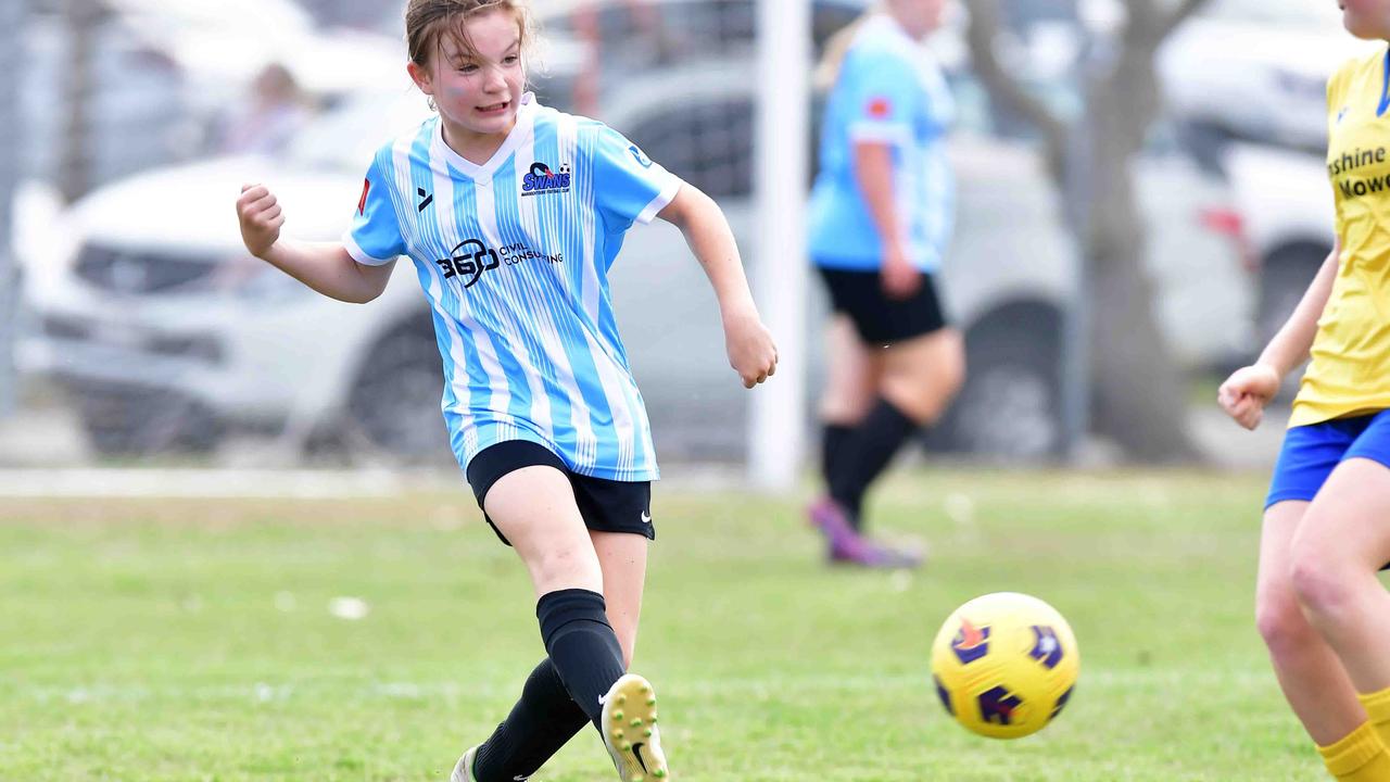 SOCCER: U 13 girls, Kawana V Maroochydore. Picture: Patrick Woods.