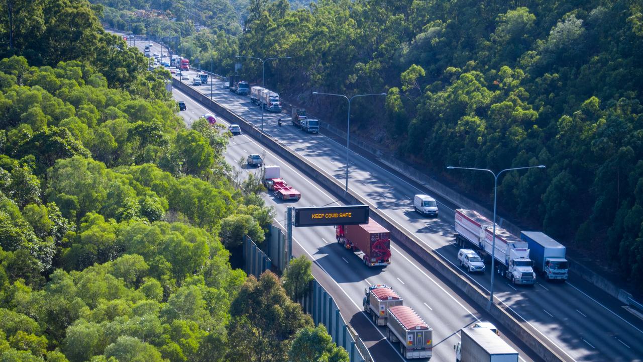 The Gateway Motorway in Brisbane. The city’s residents have displayed the most enthusiasm for the office by commuting to their workplaces 3.7 days a week on average, according to the data. Picture: Simon Anders