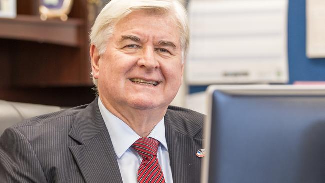 Somerset College Headmaster Craig Bassingthwaighte in his office at the school.