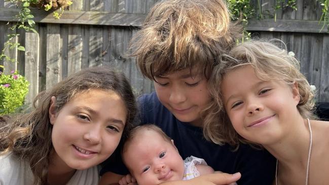 Elizabeth, Lukas, and Jacob with baby Anna. Photo - contributed.