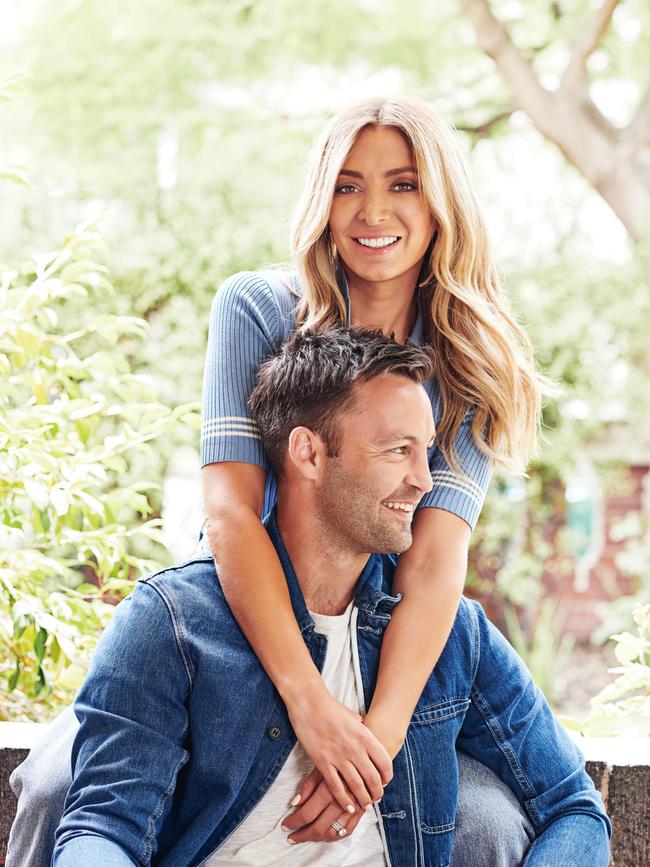 With husband Jimmy Bartel. (Picture: Cameron Grayson for Stellar)