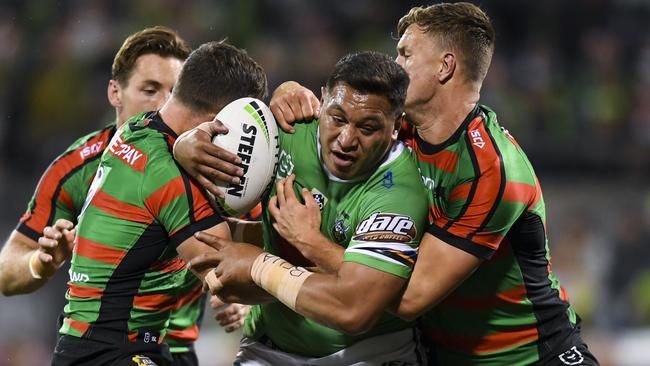 Josh Papalii fired the Raiders into the grand final. Picture: AAP Image/Lukas Coch