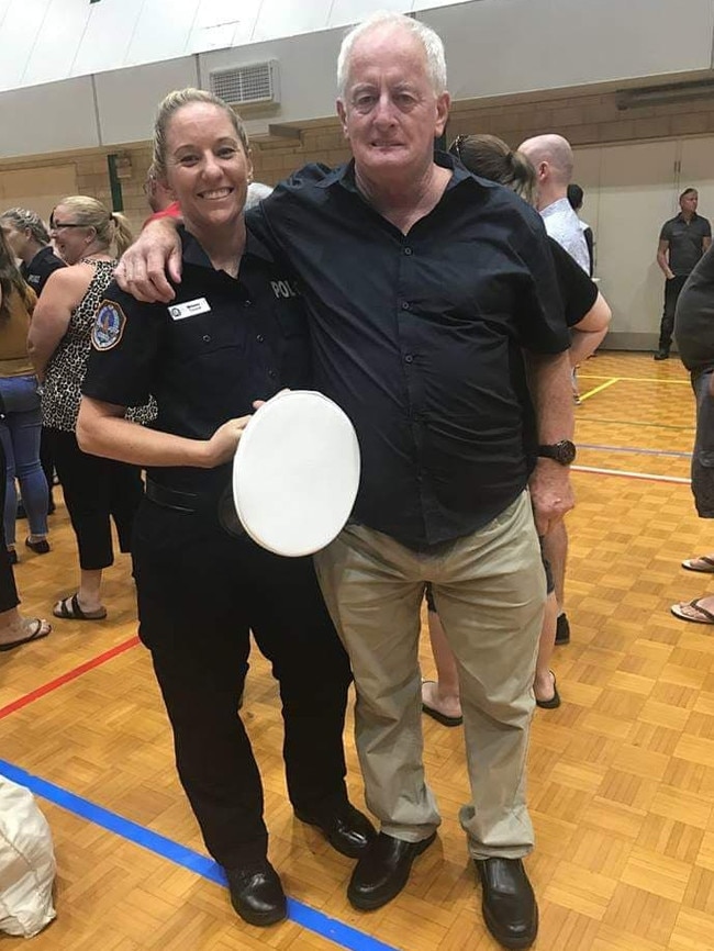 Mel Tyndall with her father Chris. Picture: Supplied by family