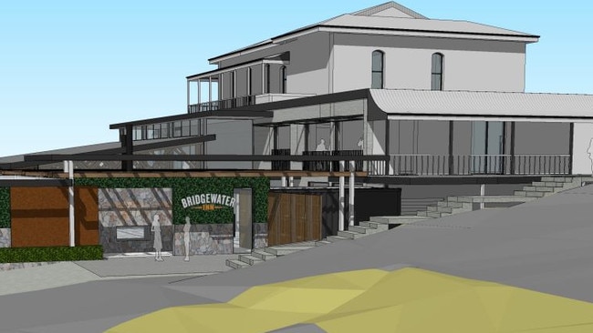 Concept images of the Bridgewater Inn expansion.