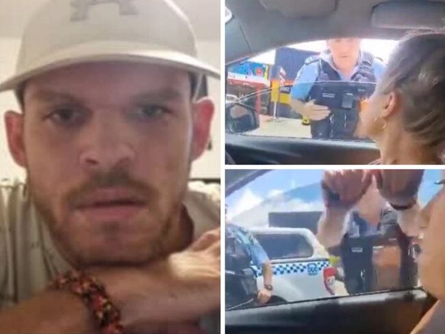 A sovereign citizen has shared a bizarre excuse for last week's window smash arrest in Coffs Harbour. Pictures: Twitter