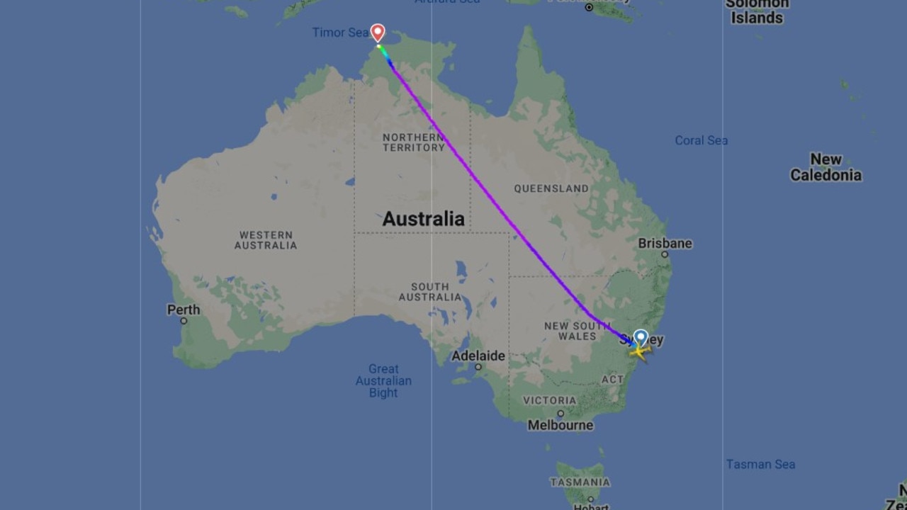One passenger has claimed the man was disruptive and threatened cabin crew. Picture: flightradar24.com