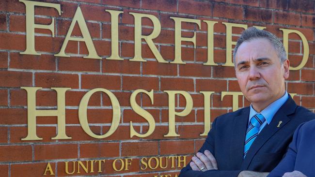 Guy Zangari and Hugh McDermott outside Fairfield Hospital