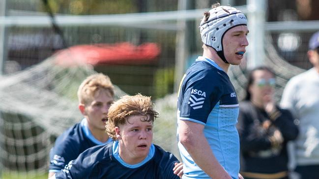 Albert Alcock in the NSW Waratah’s U19 match against the ACT Brumbies in round two of the U19 rugby championships 2022. Pic: Julian Andrews