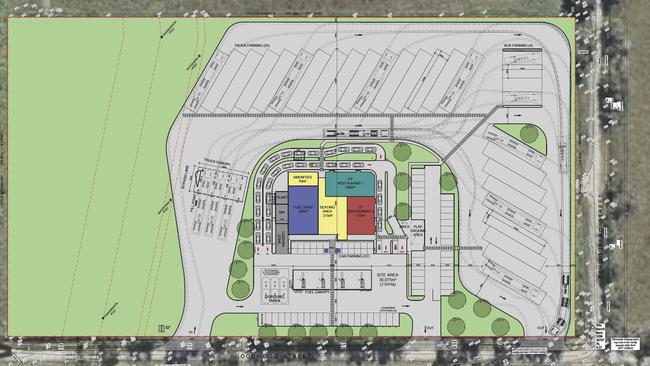 A concept plan of a proposed highway service centre at Maclean