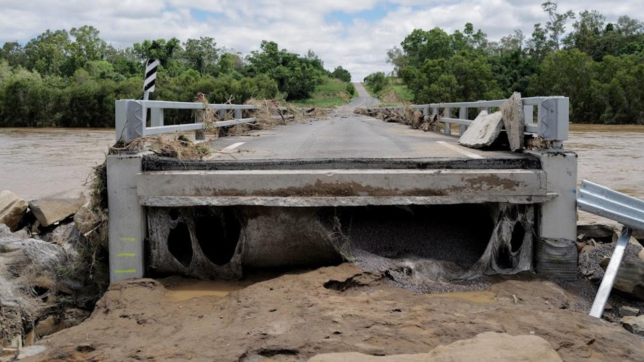 Bowen River bridge washed away a week after official opening