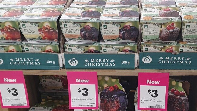 Woolworths introduced their ‘new’ Christmas products into store in August. Picture: Reddit/NYE Expert.