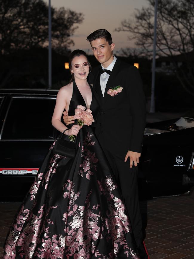 Ormeau Woods School formal at Links Resort, Hope Island. Lucy Griffiths 17 and Logan Turner 17 Picture Glenn Hampson