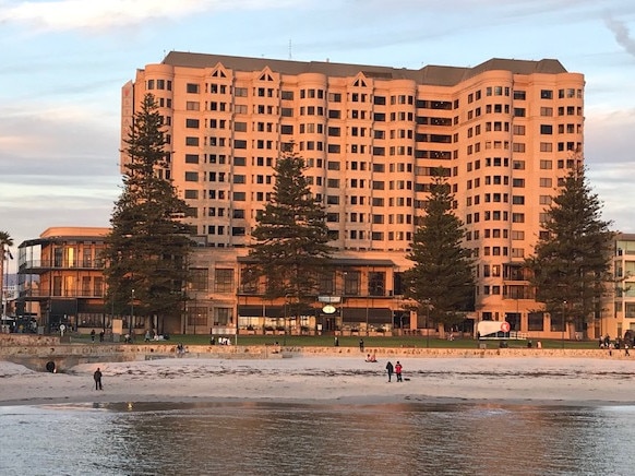 The Stamford Grand Hotel at Glenelg ... a perfect winter beachside holiday close to home. Picture: Rebecca Baker