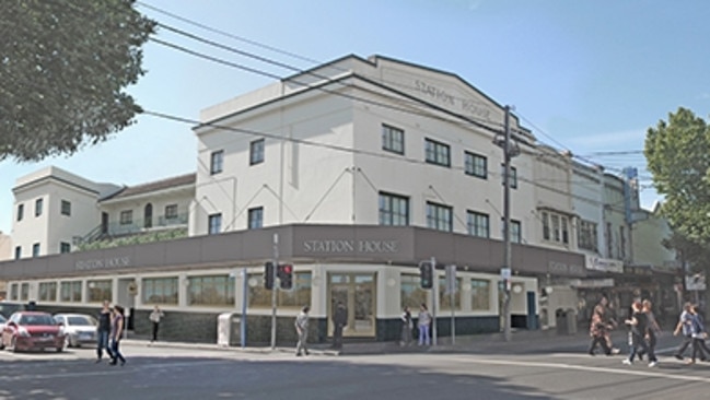 An artist’s impression of what the restored Station House Hotel will look like.