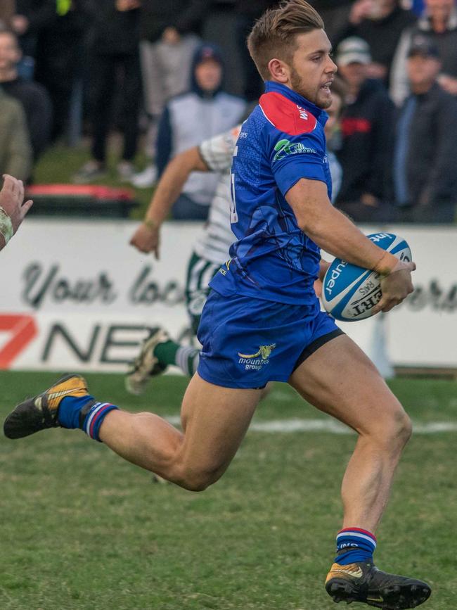 Manly fullback Josh Turner on the attack. Picture: Adam MacDonald