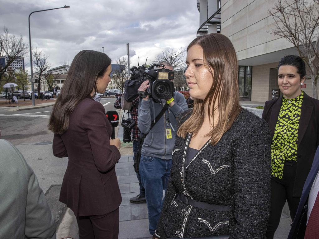 Brittany Higgins leaves court after day three of the trial. Picture: Gary Ramage/NCA NewsWire