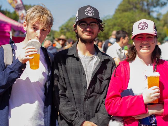 Jacob Russell, Grant Holder and Heather Holder at the Moore Park Beach Arts Festival.