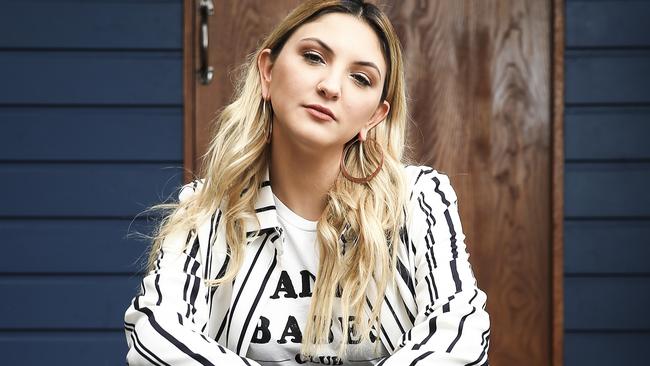 Hit maker Julia Michaels didn’t see the death of friend Chester Bennington coming. Picture: Dylan Robinson