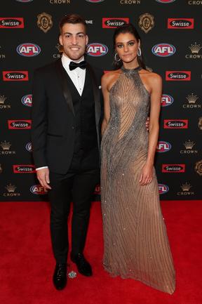 Charlotte Ennels and Jack Viney. Picture: AAP