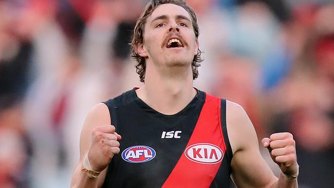 Joe Daniher is a face of Essendon’s on-field resurgence. Picture: Alex Coppel.