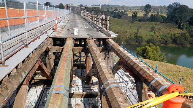 NEW LOOK: Repairs on the Dickabram Bridge are ahead of schedule. Picture: Department of Transport and Main