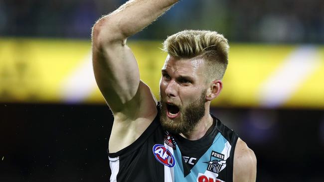 Jackson Trengove in action against Carlton. Picture: Sarah Reed