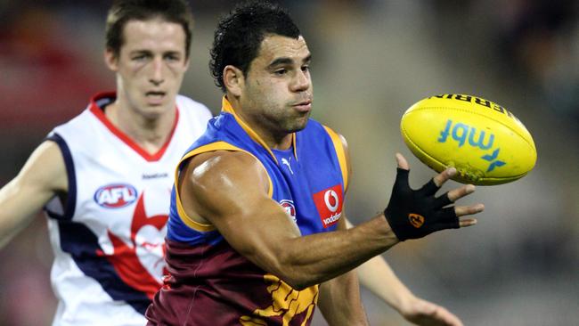 Albert Proud of the Lions during the AFL match between the Brisbane Lions and the Melbourne Demons played at the Gabba.