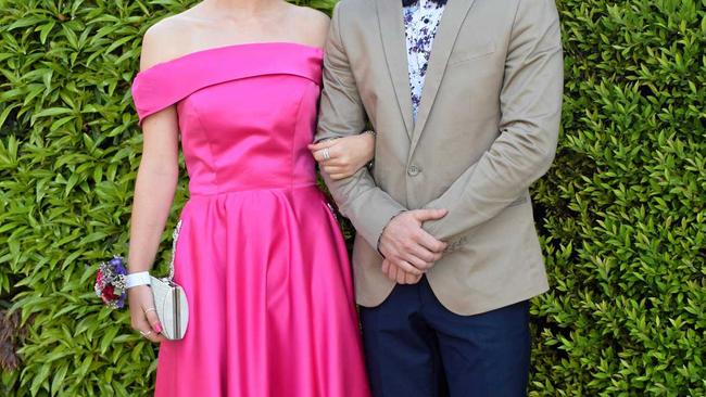 Breanna Davis and Timothy Collins at the Cooloola Christian College formal this week. Picture: Scott Kovacevic