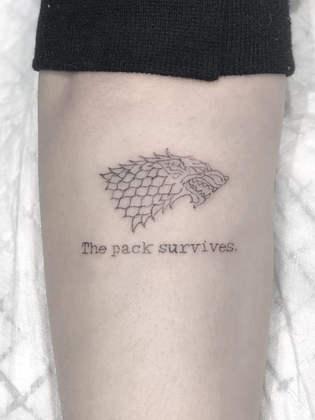 She did this tattoo for Game of Thrones actor Sophie Turner. But fans turned on her when they thought it was a spoiler. Picture: Supplied