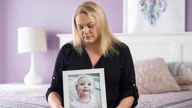 Allison Burns’ daughter Isabella Rees died after swallowing a button battery. She has campaigned for change ever since, and was awarded an OAM for her efforts this month. Picture: Tony Gough