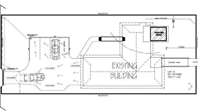 Site plan for Wingham Eyecare.