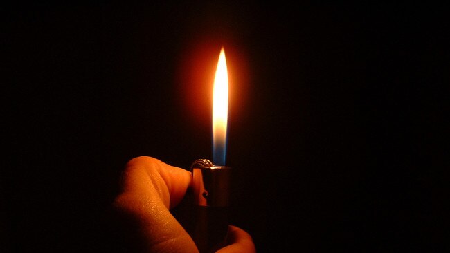 Generic image of a lighter being lit. Picture: Supplied.