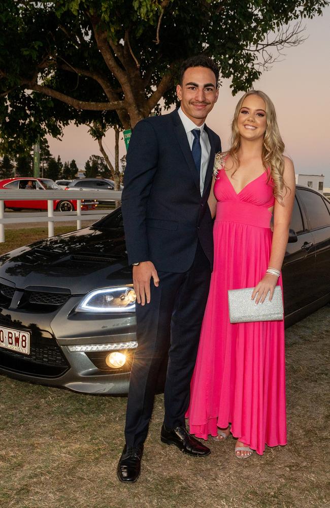 Tane Williams and Maci Comiskey at the Mirani State High School year 12 Formal.Picture: Michaela Harlow